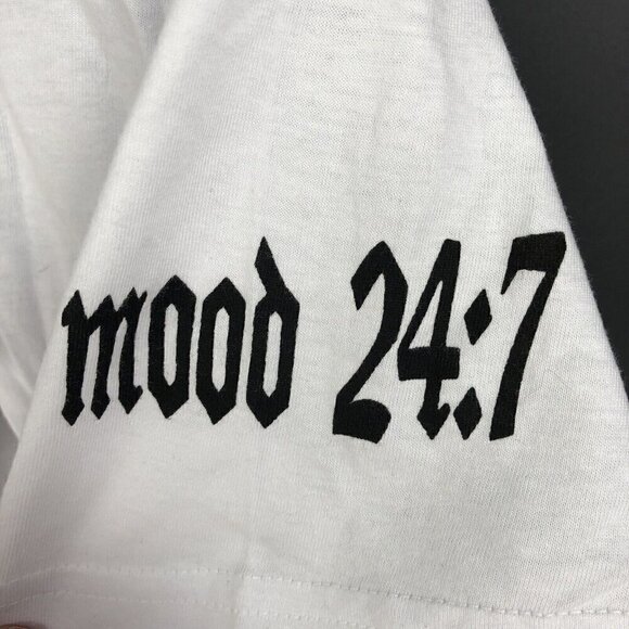 Graphic T-Shirt Thou Shalt Not Try Me Mood 24:7 White Hooded Sz S M L XL Juniors - Picture 7 of 7